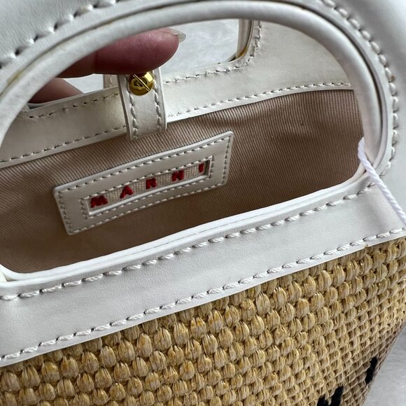 NWT MARNI Tropicalia small Tote bag in white - Picture 9 of 9